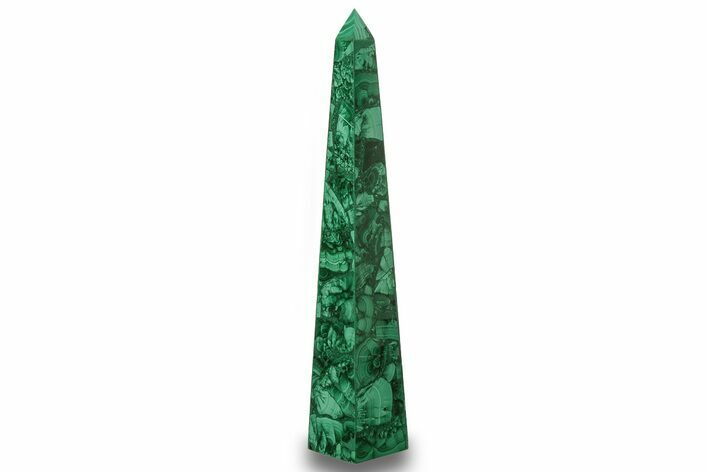 Tall, Polished Malachite Obelisk - DR Congo #266065